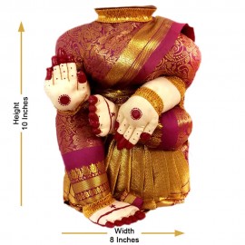 Ammavari Idol Pink Color with Gold Border (10 Inchs)
